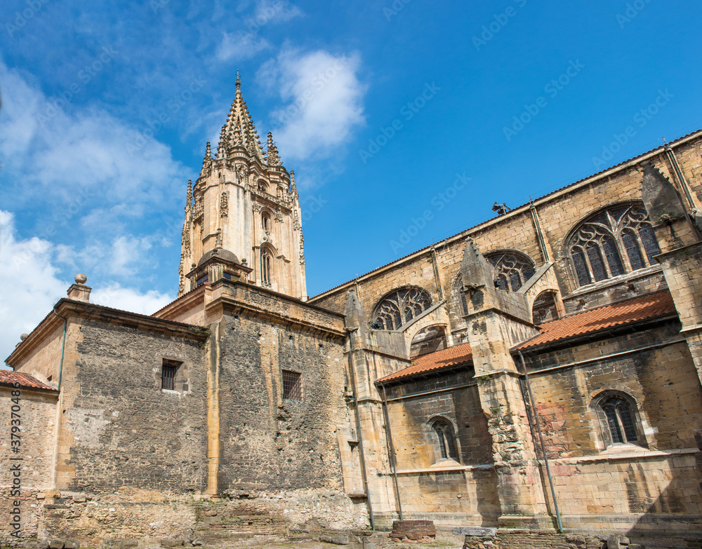Church in Oviedo (in Spanish Santa Basílica Catedral de San Salvador de Oviedo) Northern Spain Asturias