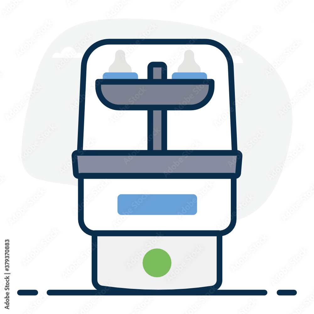 A device used to sterilize or killing pathogens, sterilizer flat icon
A device used to sterilize or killing pathogens, sterilizer flat icon