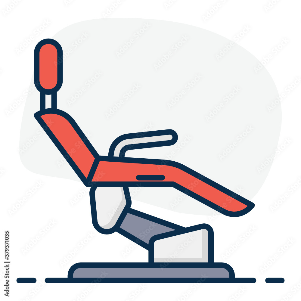 Dentist chair icon in editable flat style
Dentist chair icon in editable flat style