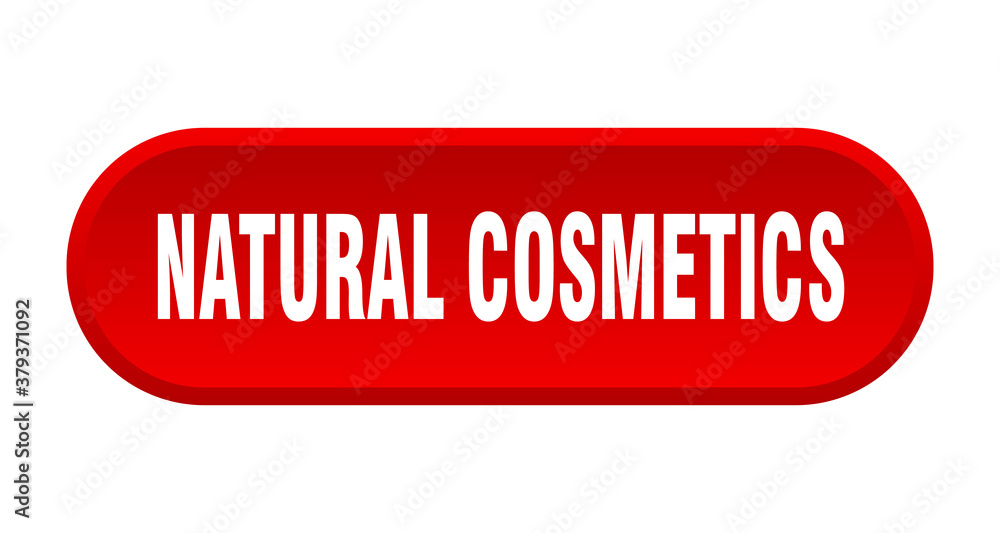 natural cosmetics button. rounded sign on white background natural cosmetics button. rounded sign on white background