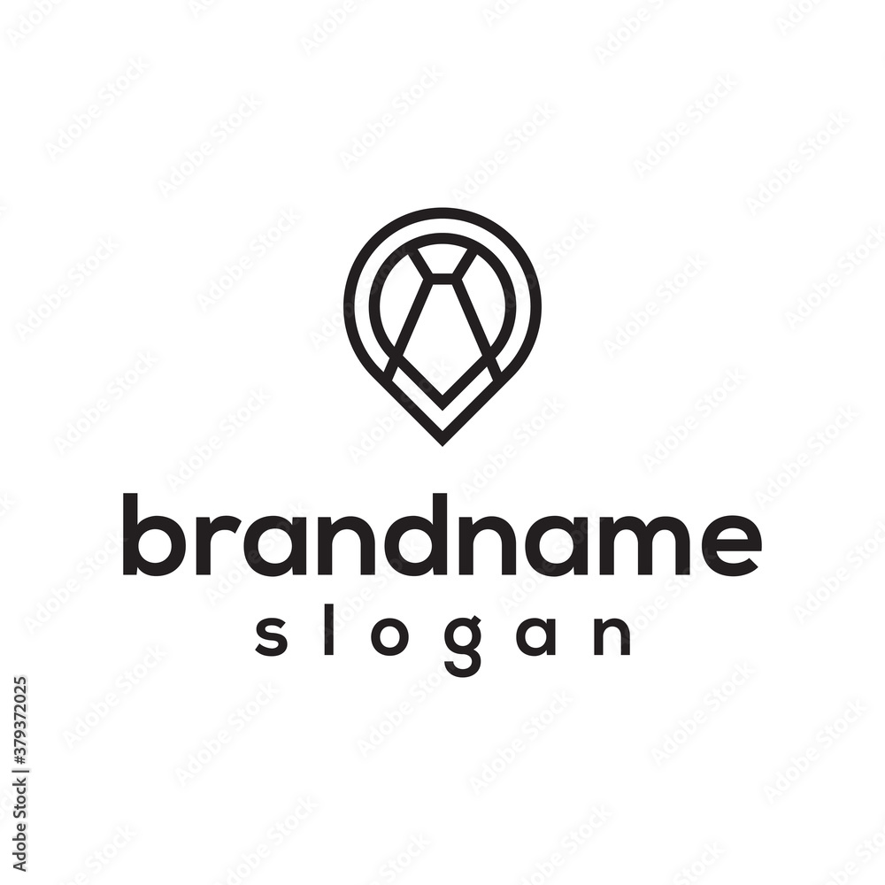Tie location logo design vector Tie location logo design vector