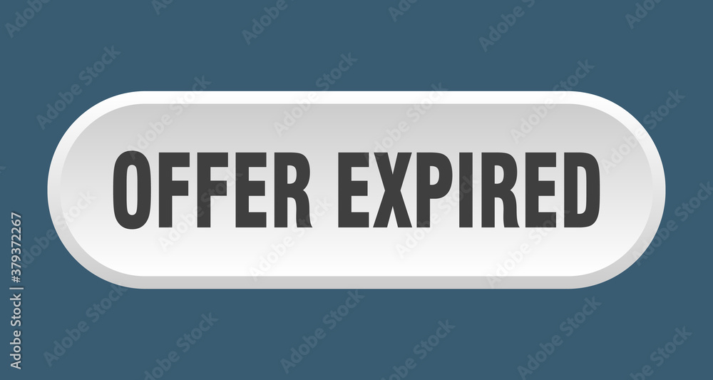 offer expired button. rounded sign on white background offer expired button. rounded sign on white background