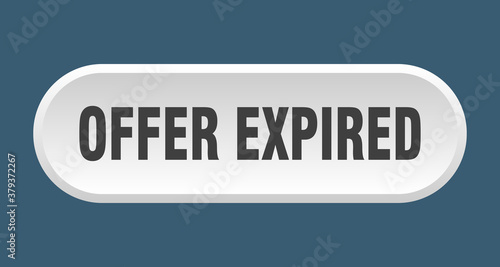 offer expired button. rounded sign on white background