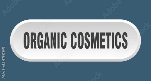 organic cosmetics button. rounded sign on white background