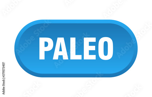 paleo button. rounded sign on white background