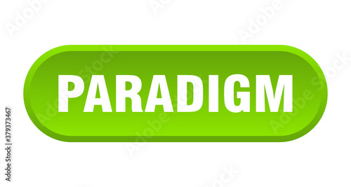 paradigm button. rounded sign on white background