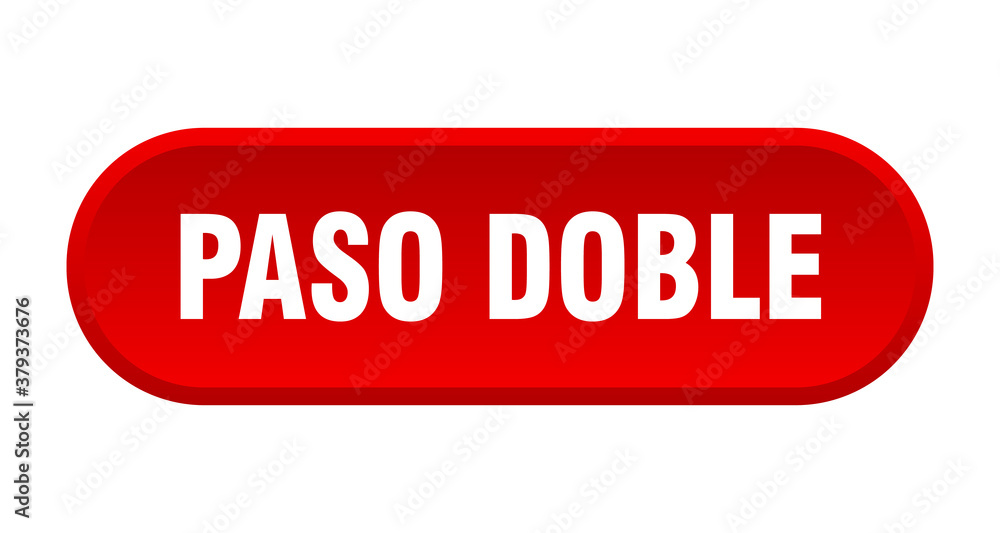 paso doble button. rounded sign on white background paso doble button. rounded sign on white background