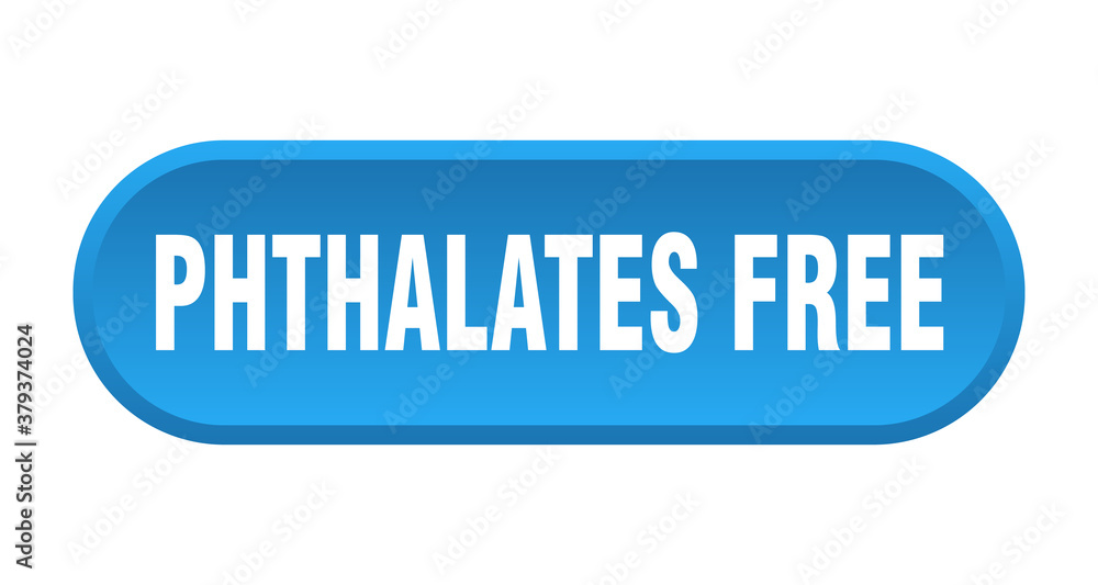 phthalates free button. rounded sign on white background phthalates free button. rounded sign on white background