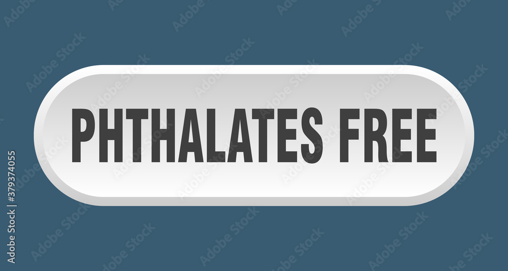 phthalates free button. rounded sign on white background phthalates free button. rounded sign on white background