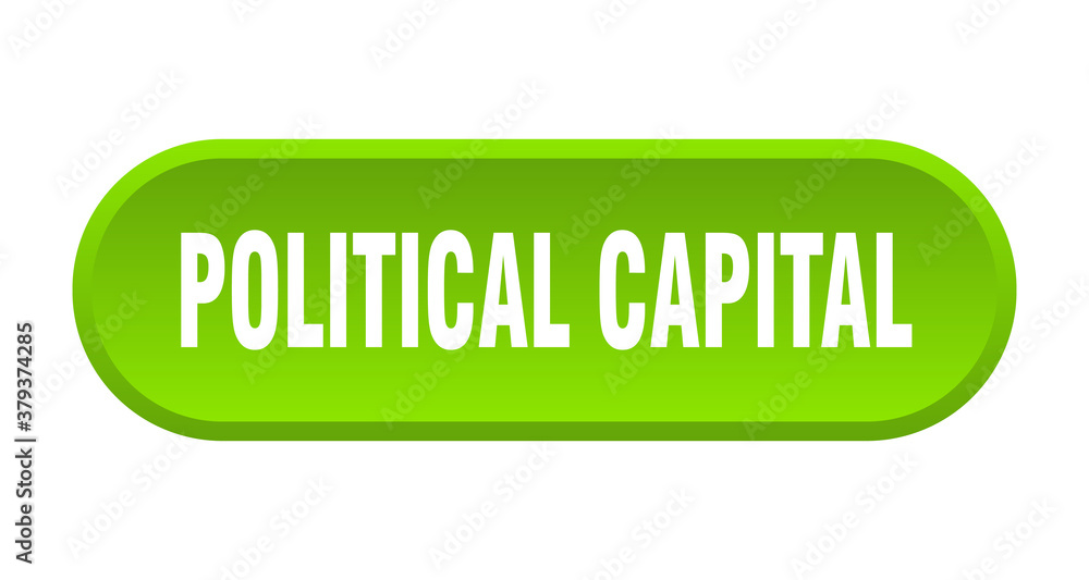 political capital button. rounded sign on white background political capital button. rounded sign on white background