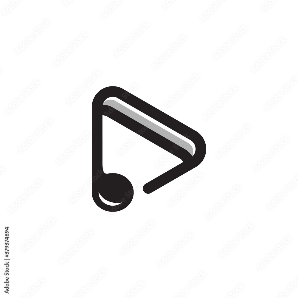Play music logo design vector Play music logo design vector