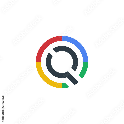 Free Download Colorful letter Q logo design vector - GFXLoad