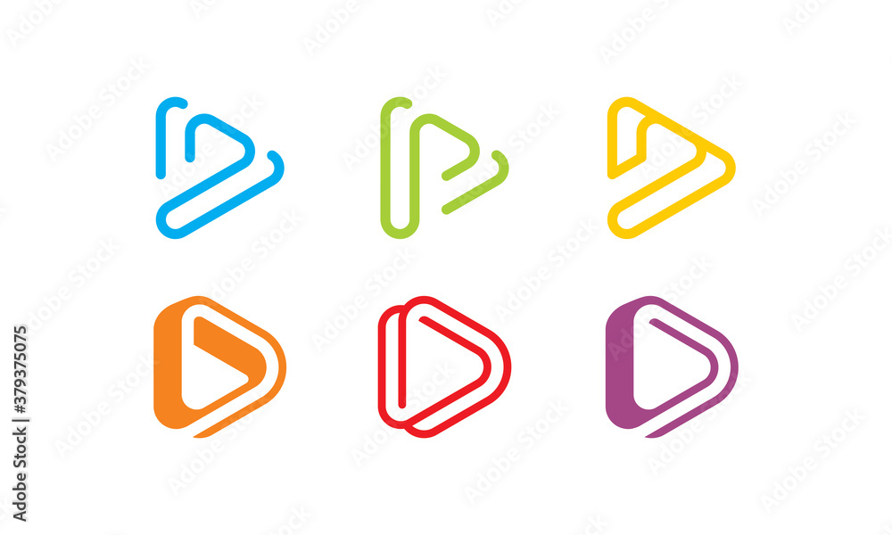 Play music logo design vector Play music logo design vector