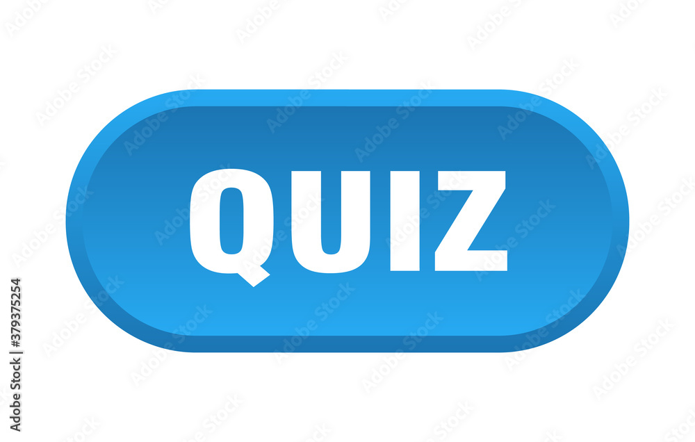 quiz button. rounded sign on white background quiz button. rounded sign on white background