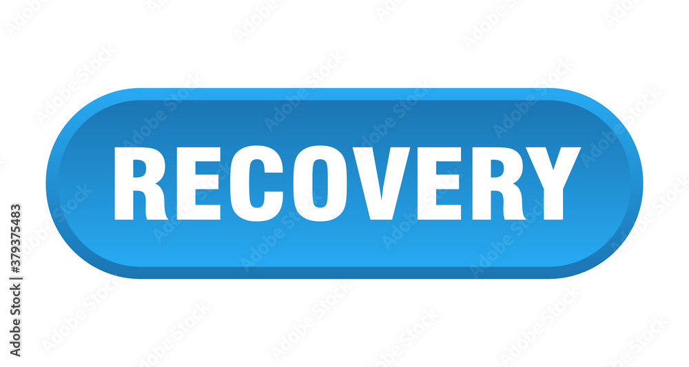 recovery button. rounded sign on white background recovery button. rounded sign on white background