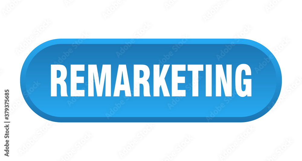 remarketing button. rounded sign on white background remarketing button. rounded sign on white background