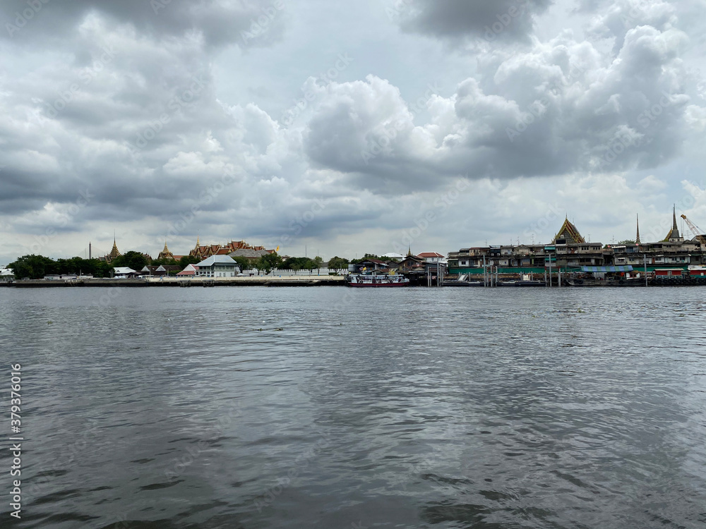 Bangkok River Views on an overcast day