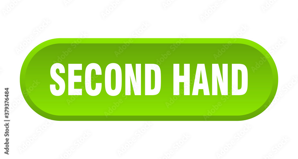 second hand button. rounded sign on white background second hand button. rounded sign on white background