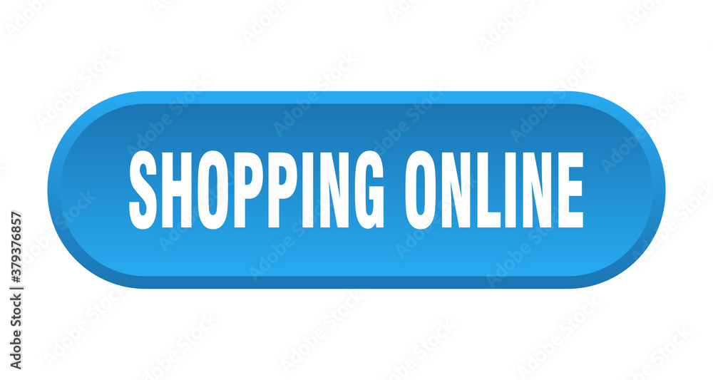 shopping online button. rounded sign on white background shopping online button. rounded sign on white background