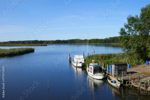 Dassower See mit Fischerbooten photo