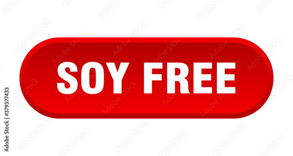 soy free button. rounded sign on white background soy free button. rounded sign on white background
