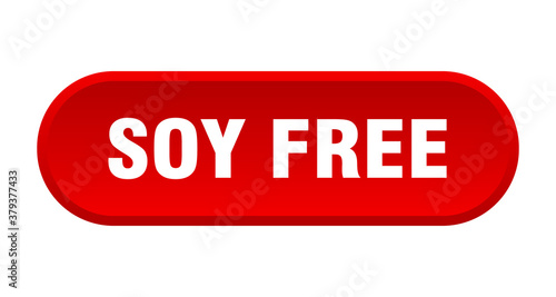 soy free button. rounded sign on white background
