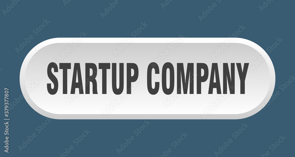 startup company button. rounded sign on white background startup company button. rounded sign on white background