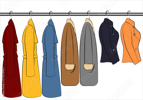 Conjunto de abrigos de otoño e invierno 