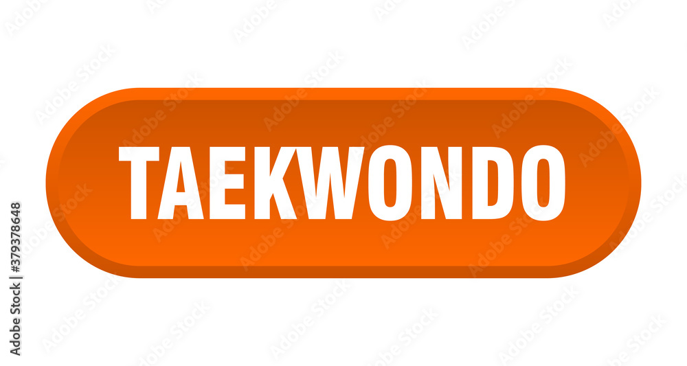 taekwondo button. rounded sign on white background taekwondo button. rounded sign on white background