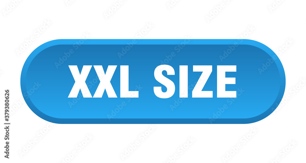 xxl size button. rounded sign on white background xxl size button. rounded sign on white background