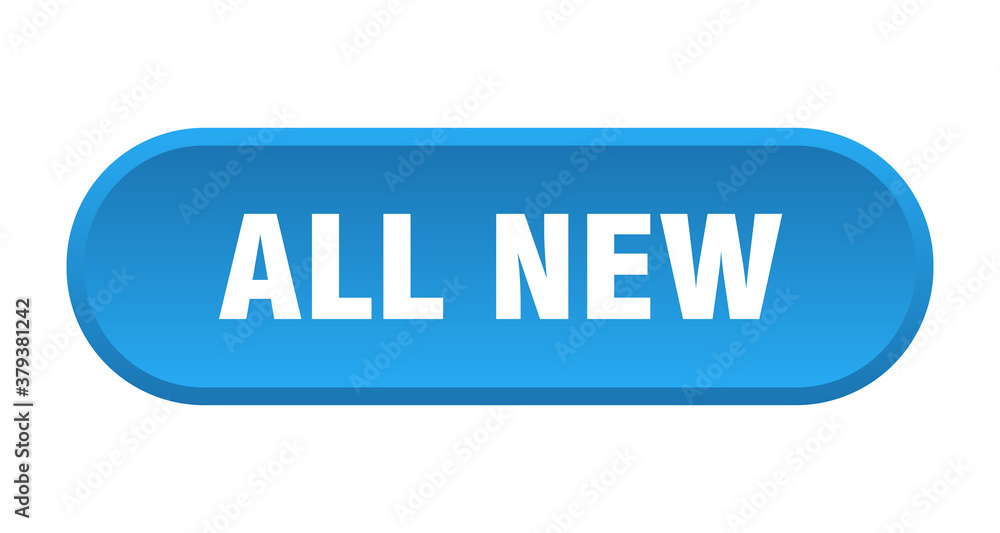 all new button. rounded sign on white background all new button. rounded sign on white background
