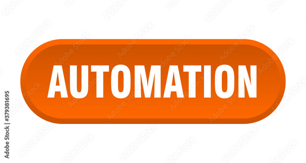 automation button. rounded sign on white background automation button. rounded sign on white background