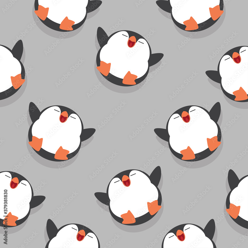 Cute penguin sleeping Cartoon sameless pattern Cute penguin sleeping Cartoon sameless pattern