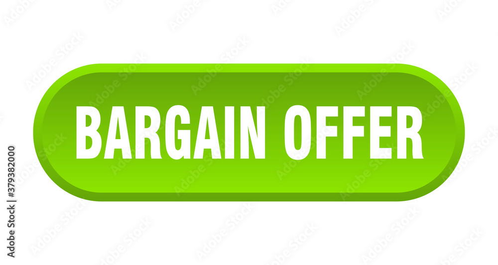bargain offer button. rounded sign on white background bargain offer button. rounded sign on white background