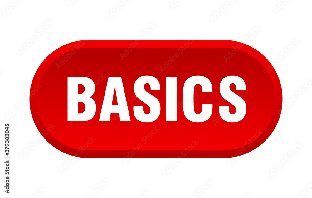 basics button. rounded sign on white background basics button. rounded sign on white background