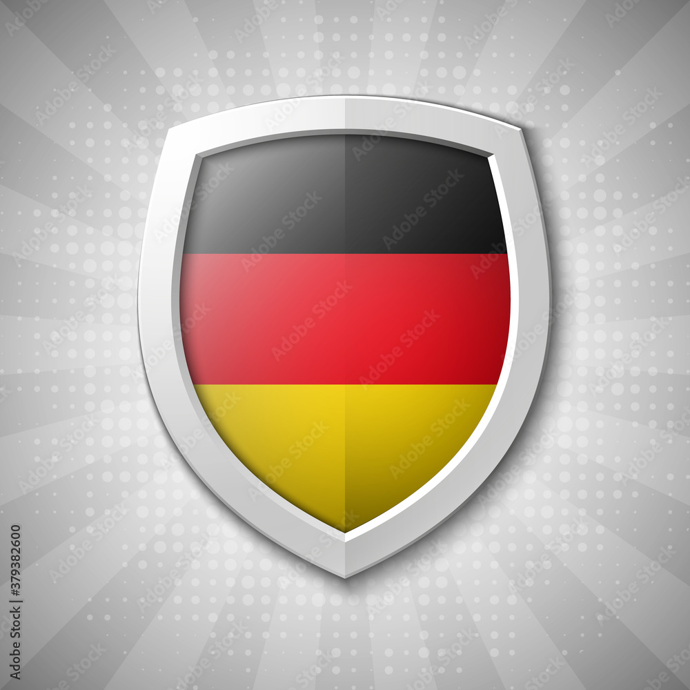Design shape Origami banner with Flag of The Federal Republic of Germany Design shape Origami banner with Flag of The Federal Republic of Germany