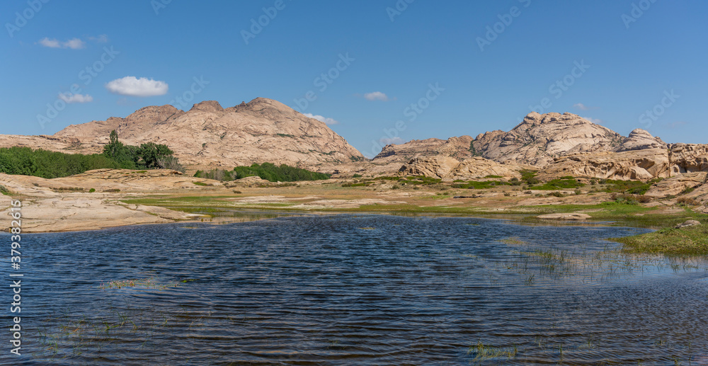 Bektau Ata Rocks Lake Kazakhstan