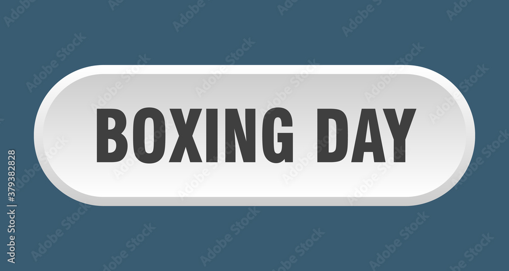 boxing day button. rounded sign on white background