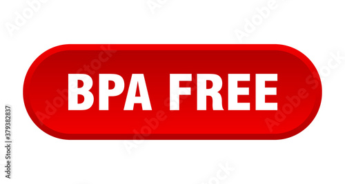 bpa free button. rounded sign on white background