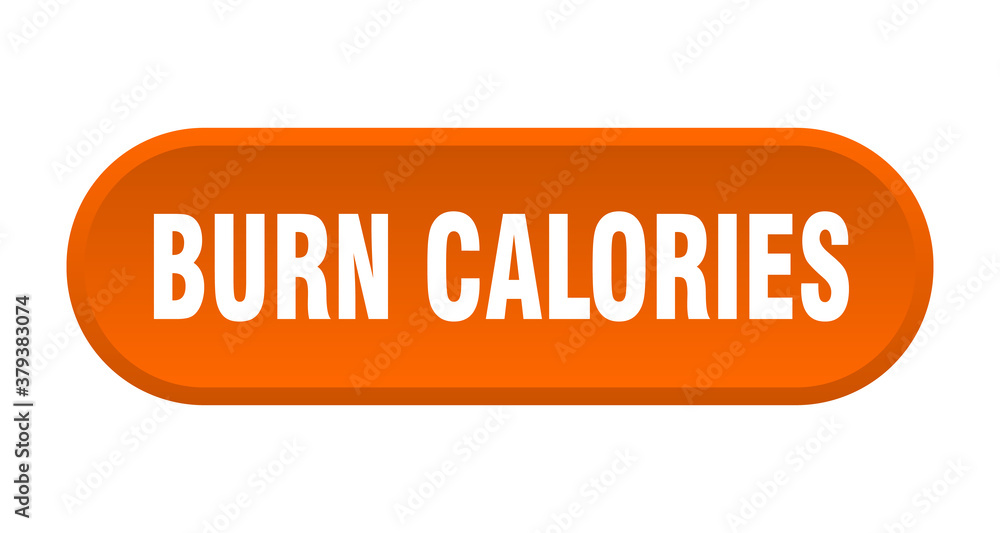 burn calories button. rounded sign on white background burn calories button. rounded sign on white background