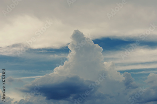 Summer blue sky with white clouds background © chayanit