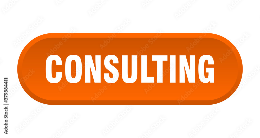 consulting button. rounded sign on white background consulting button. rounded sign on white background