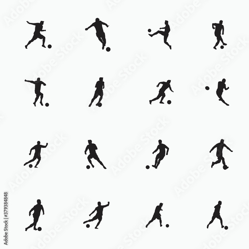 silhouette of shot, dribble, and move in soccer set © Owl Summer
