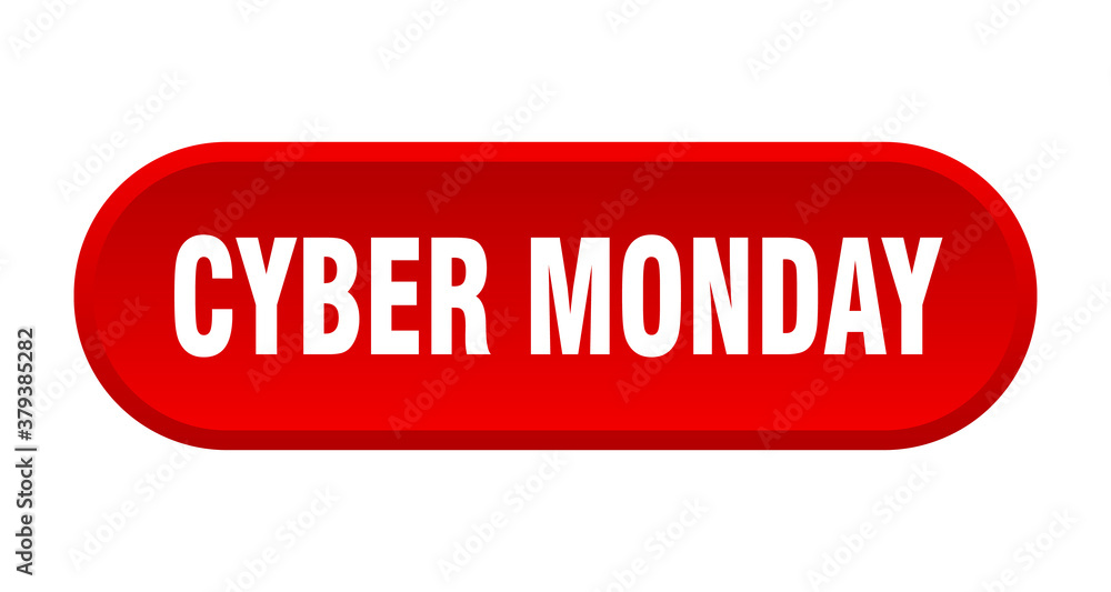 cyber monday button. rounded sign on white background cyber monday button. rounded sign on white background