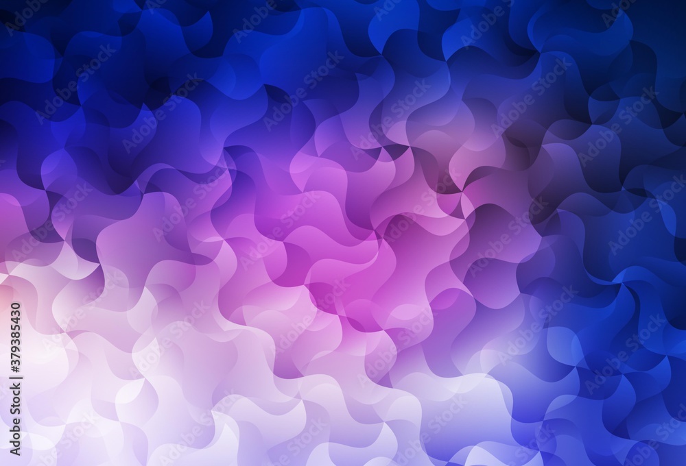 Dark Pink, Blue vector layout with curved lines. Dark Pink, Blue vector layout with curved lines.