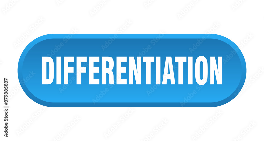 differentiation button. rounded sign on white background differentiation button. rounded sign on white background