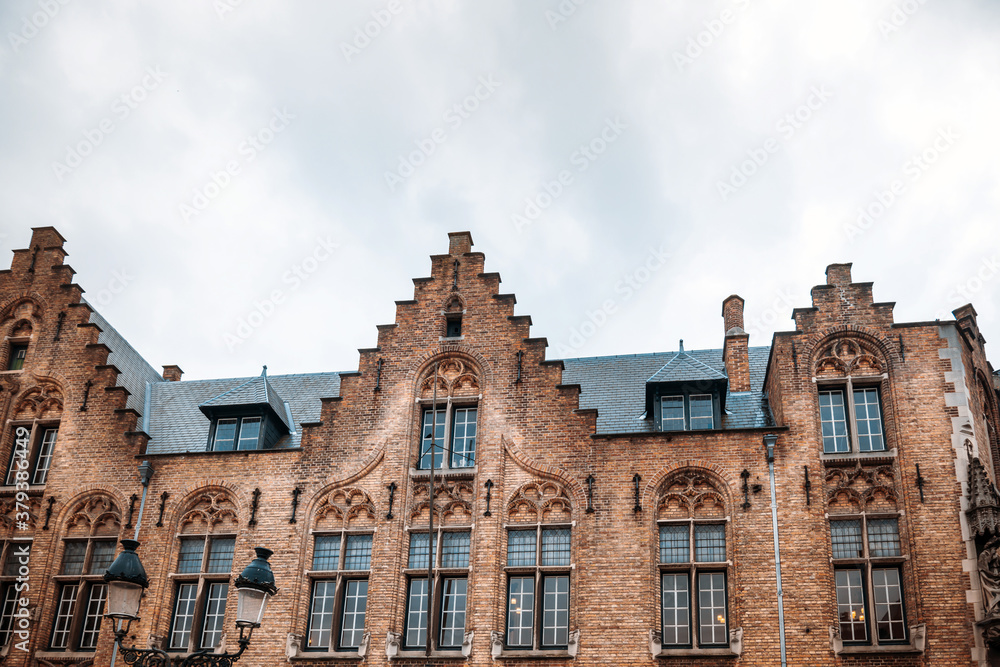 Antique building view in Bruges, Belgium