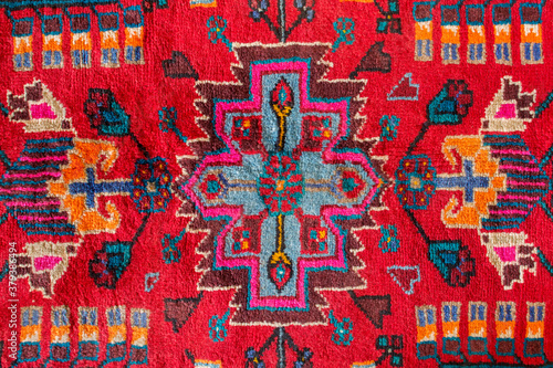 Persian handmade carpet  woven in Hamedan  Iran 