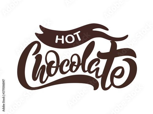 Hot chocolate logo - vector illustration, emblem design