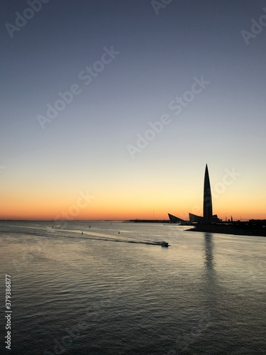 sailboat at sunset